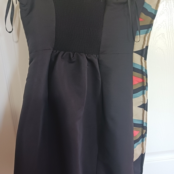 Urban Outfitters Ecote Aztec Dark Navy Strapless Dress - Large - Picture 3 of 9